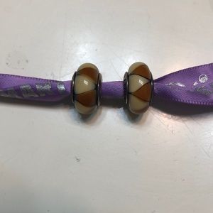 Genuine Pandora Murano glass beads sterling silver   The price is for 2!